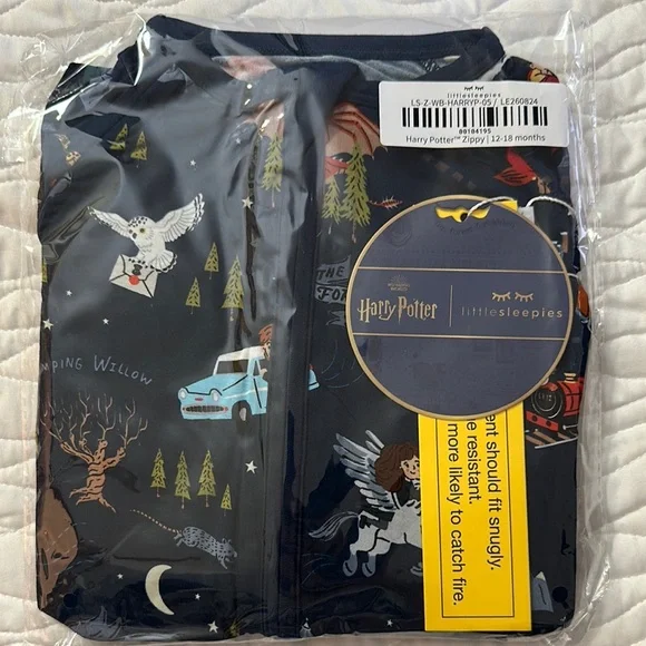 NIB Little Sleepies Harry Potter Evening at Hogwarts Zippy
